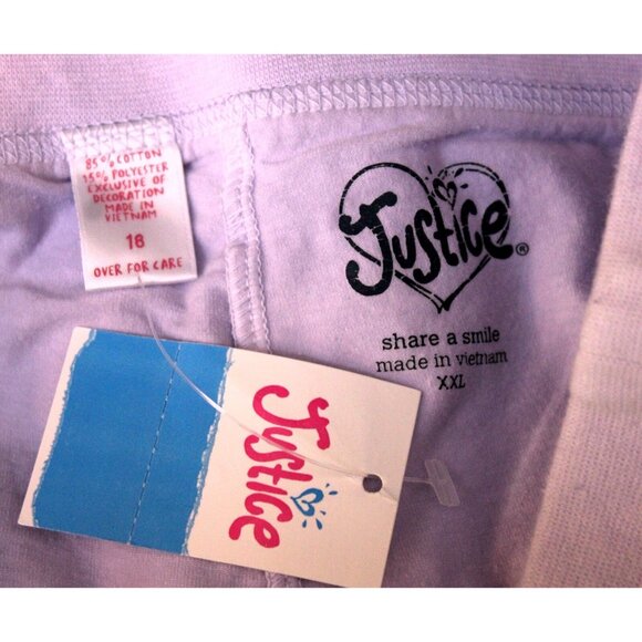 Justice Ombre Purple Skorts XXL 18 Terry Cloth Pull on Skirt Elastic Drawstring - Picture 6 of 6